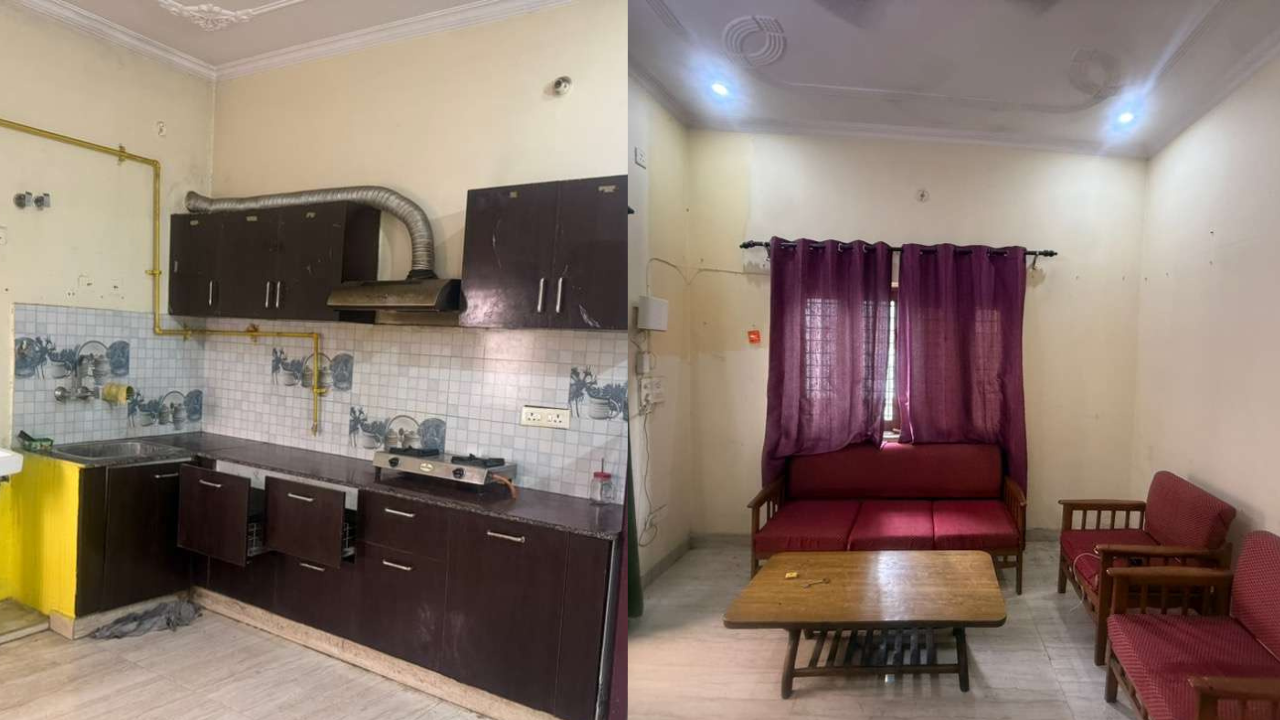 1 BHK Floor for Rent – Spacious 1,350 Sq. Ft. with AC & Appliances